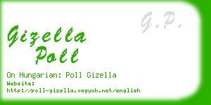 gizella poll business card